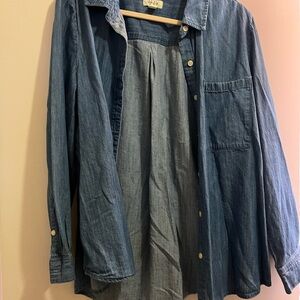 Style & Co. Dark Blue Denim Top